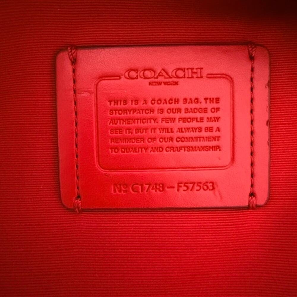 Coach Red Crossbody Kelsey Bag F57563 Coach Wallet Non-Coach Zebra Strap - Picture 12 of 16